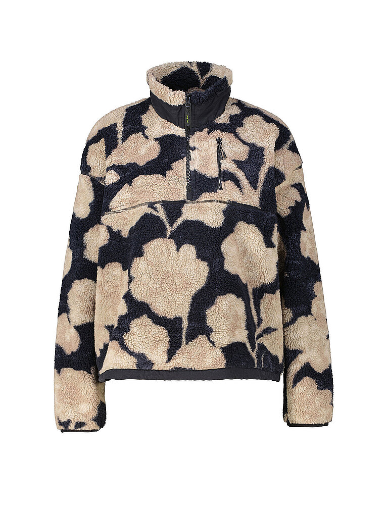 MERU Damen Fleecepullover Amiens Cropped Floral schwarz | 34
