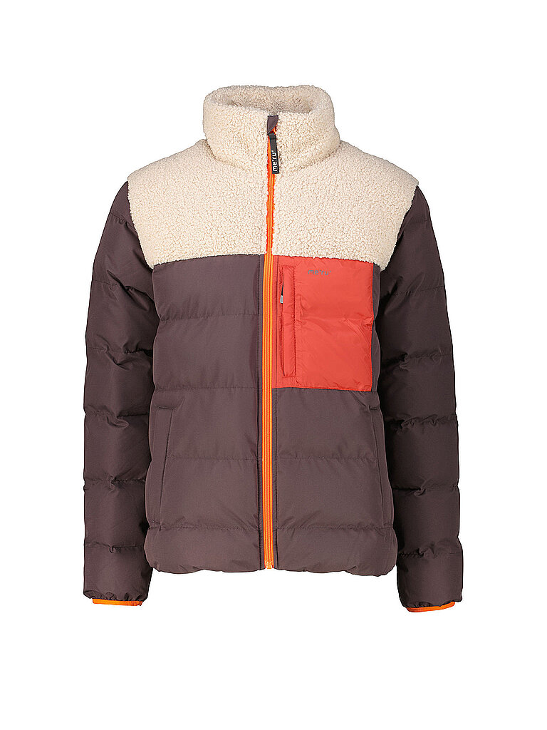 MERU Herren Winterjacke Roskilde Teddyfleece dunkelrot | 52