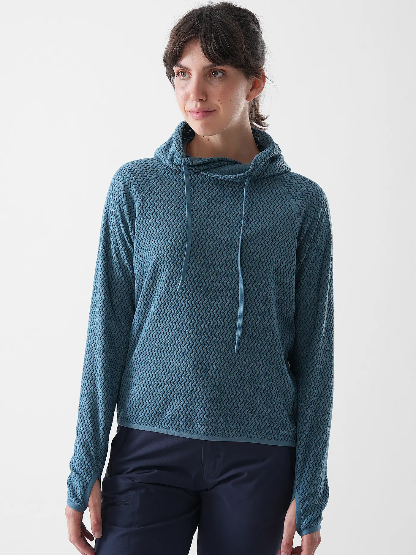 MERU | Damen Fleecejacke Calais Hoodie | petrol