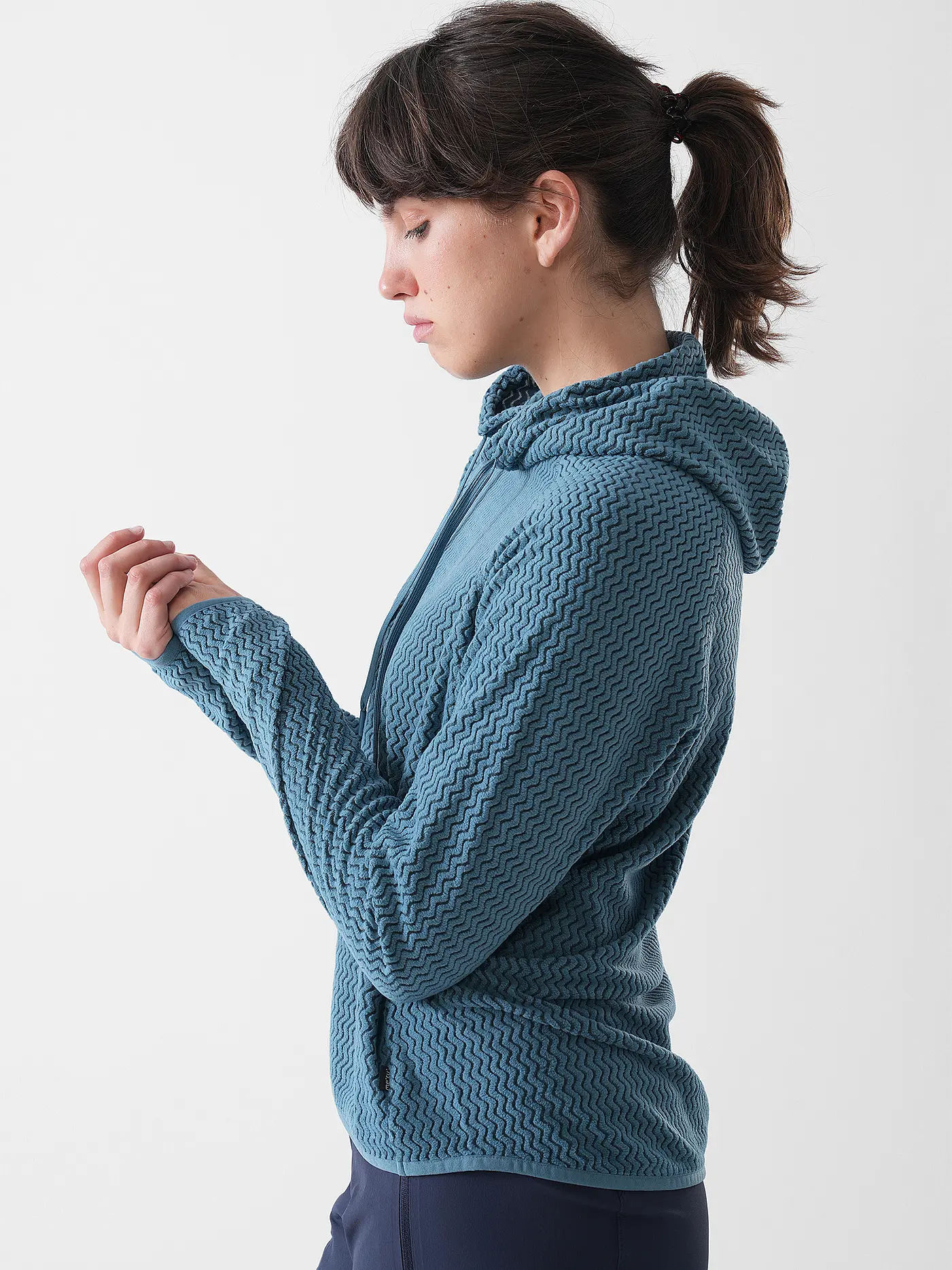MERU | Damen Fleecejacke Calais Hoodie | petrol