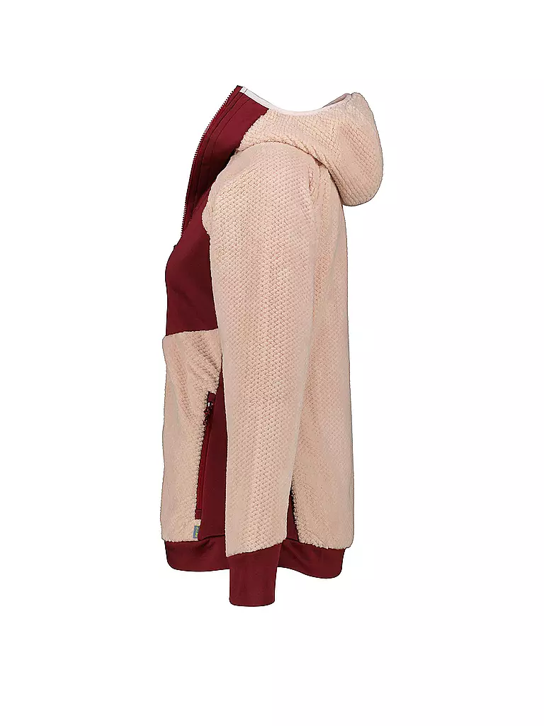 MERU | Damen Fleecejacke Oneroa Hoodie | rosa