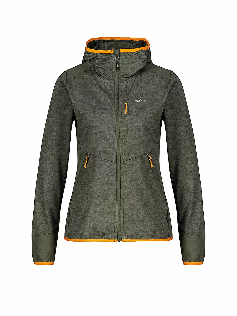 MERU | Damen Fleecejacke Silkeborg Stretch Hoodie | olive