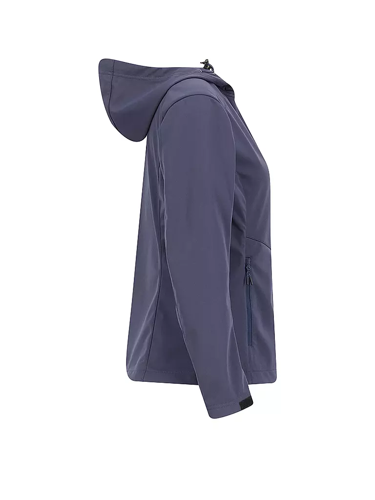 MERU | Damen Softshelljacke Meaux Hoodie | schwarz