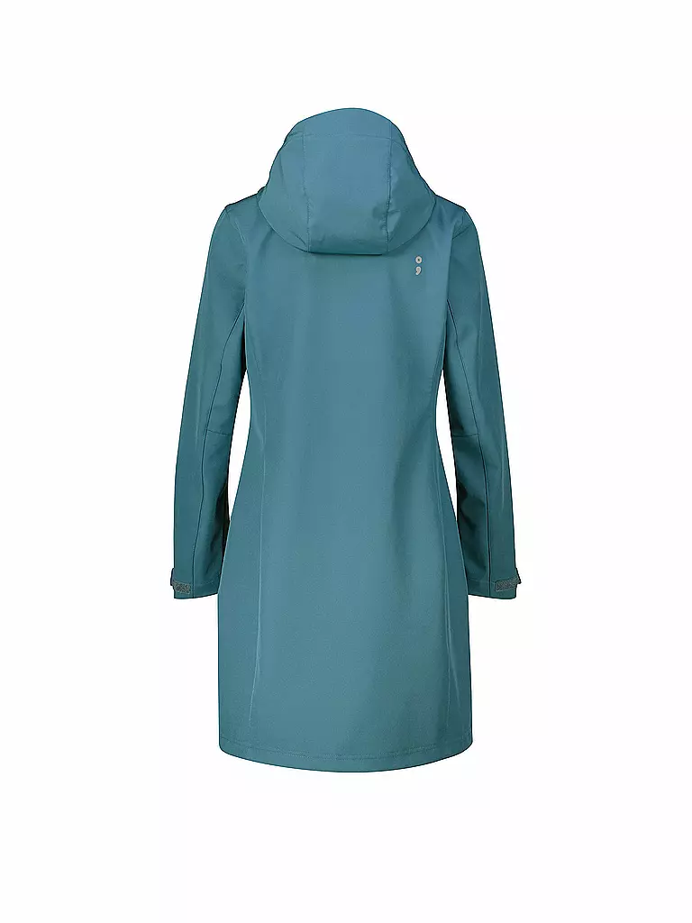 MERU | Damen Winter Softshellmanten Touloluse Hoodie | petrol