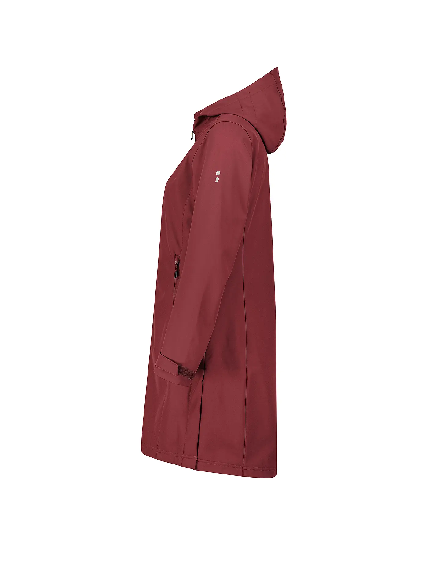 MERU | Damen Winter Softshellmanten Touloluse Hoodie | dunkelrot