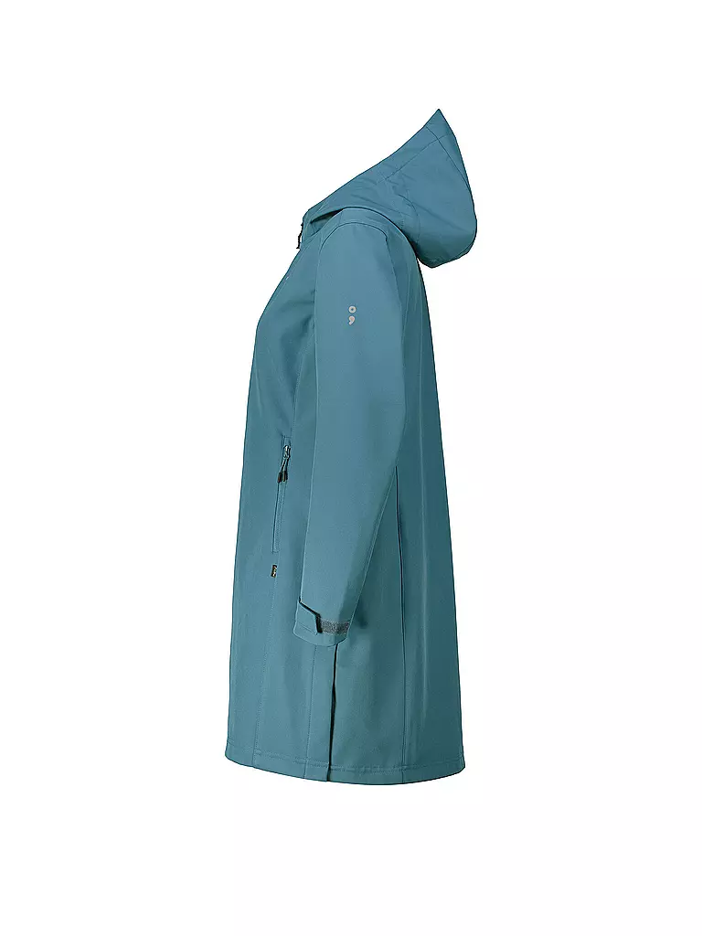 MERU | Damen Winter Softshellmanten Touloluse Hoodie | petrol