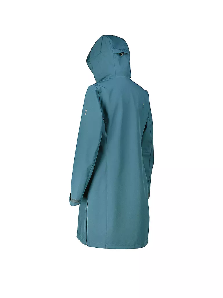 MERU | Damen Winter Softshellmanten Touloluse Hoodie | petrol