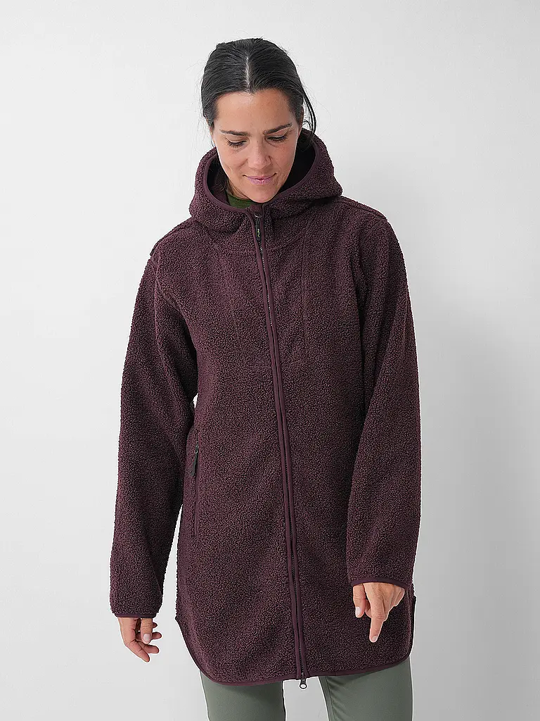 MERU | Damen Wintermantel Sigtuna Teddyfleece Hoodie | 