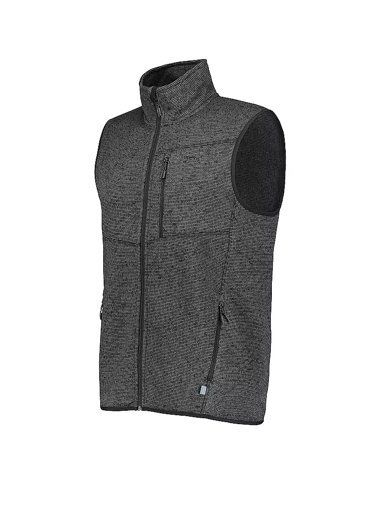 MERU | Herren Weste Bergen Strickfleece | schwarz