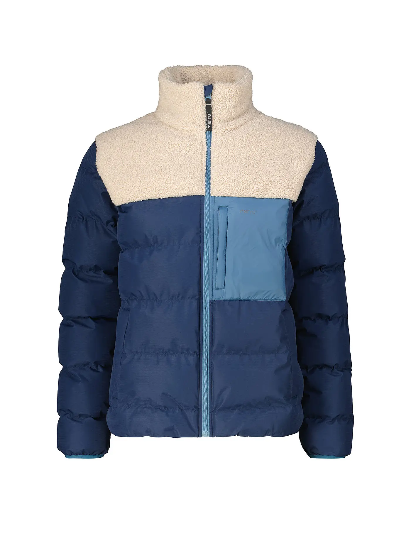 MERU | Herren Winterjacke Roskilde Teddyfleece | dunkelblau