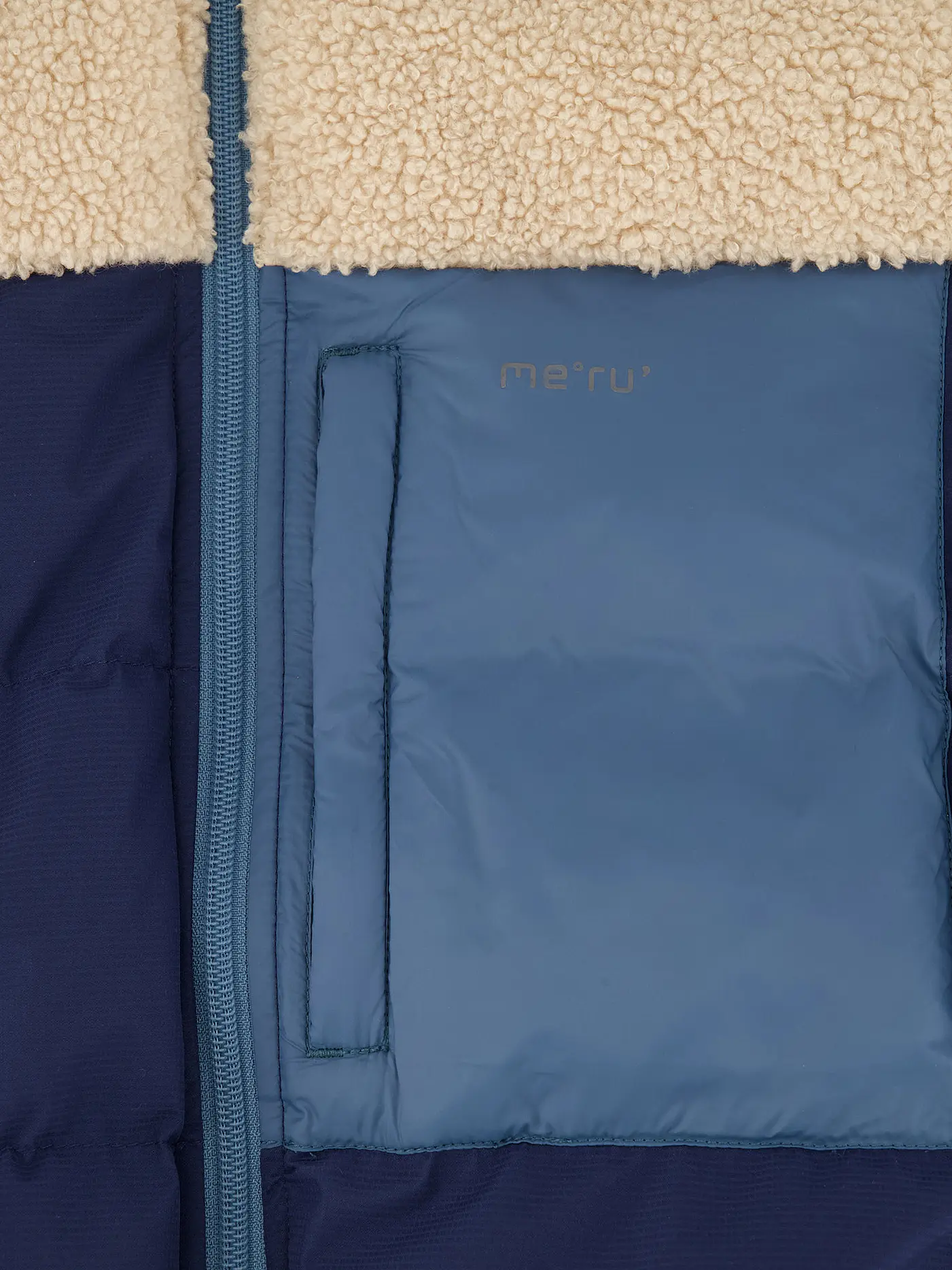 MERU | Herren Winterjacke Roskilde Teddyfleece | dunkelblau