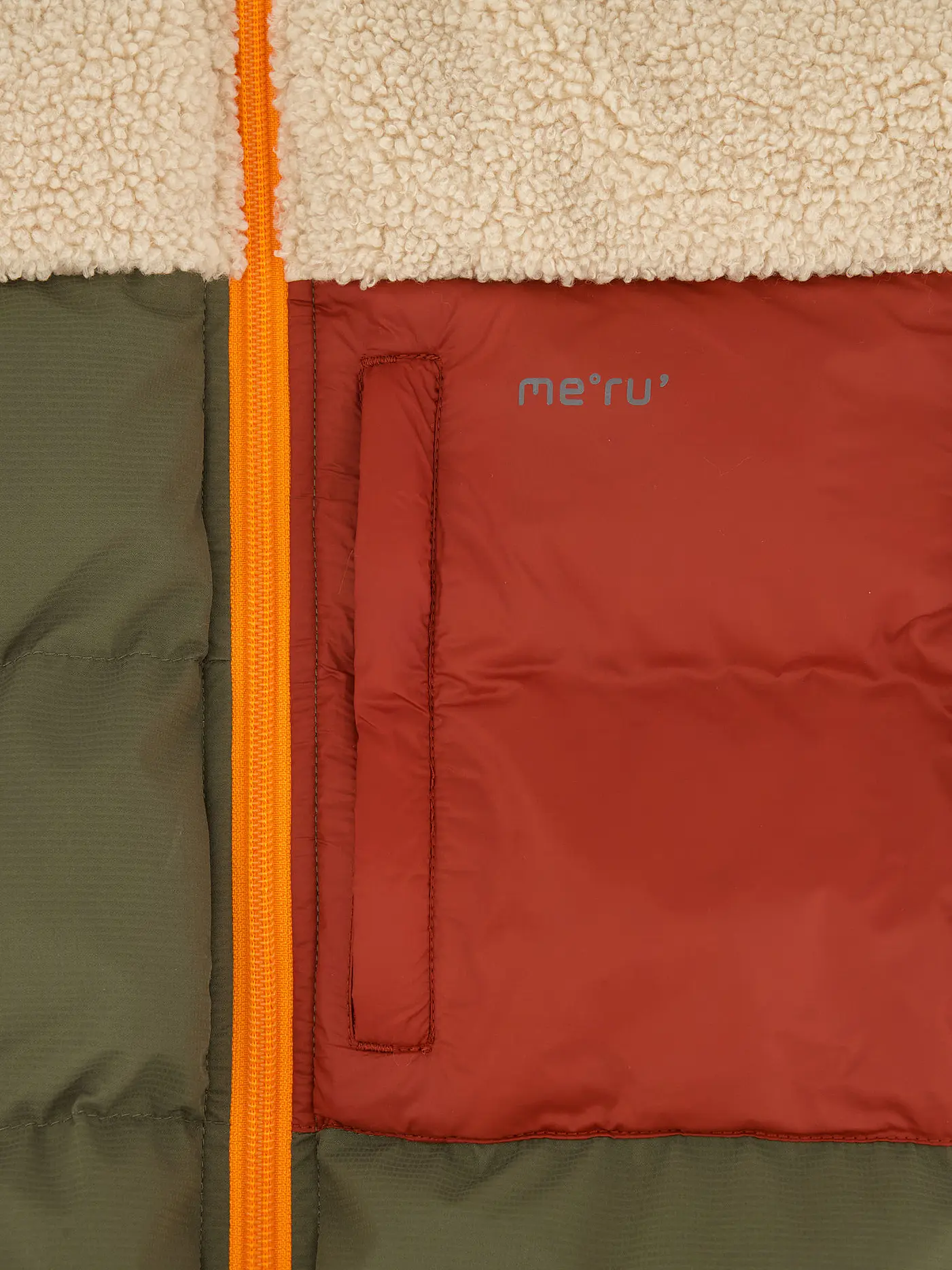 MERU | Herren Winterjacke Roskilde Teddyfleece | olive