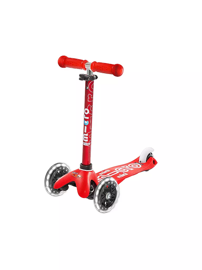 Roller Mit Großen Rädern Für Erwachsene MICRO Kinder Scooter Mini Micro Deluxe mit LED Rädern rot
