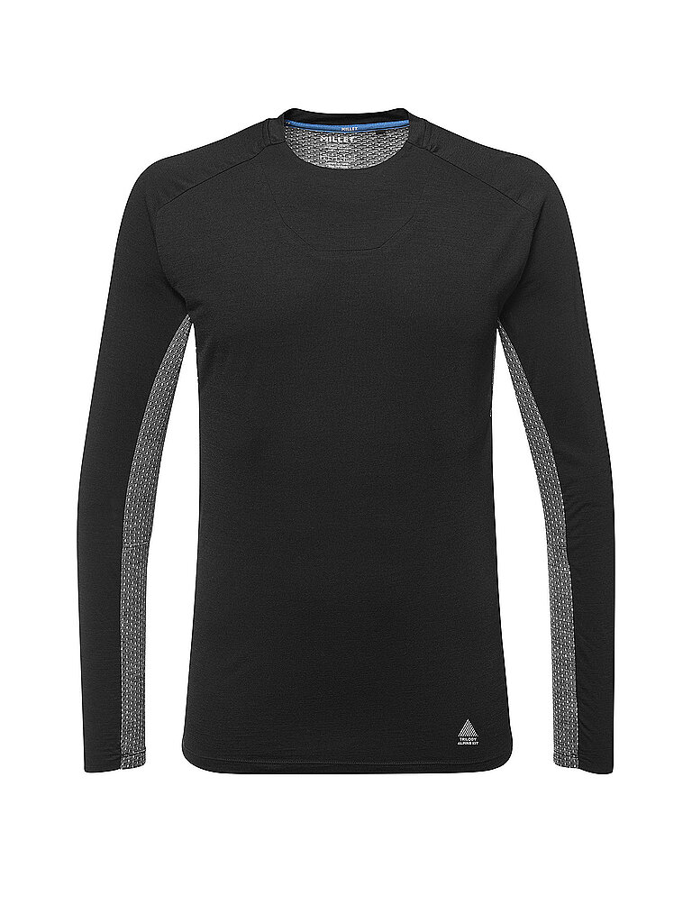 Millet Tourenshirt Hybrid Langarm T-Shirt Merinowolle-Polyester Schwarz