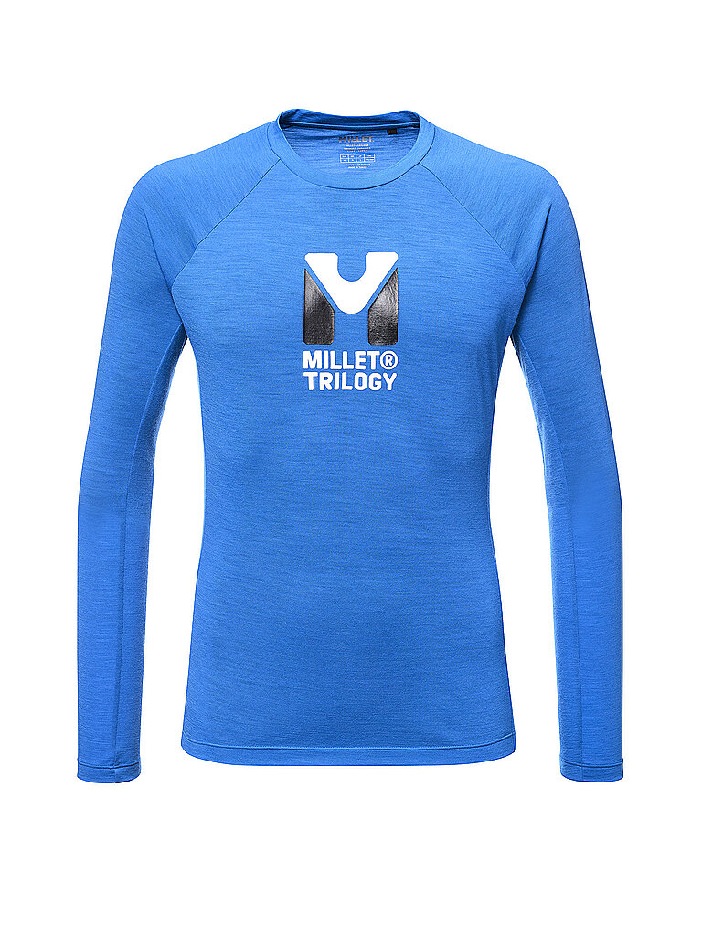 Millet Funktionsshirt Raglan Wolle-Polyester Blau