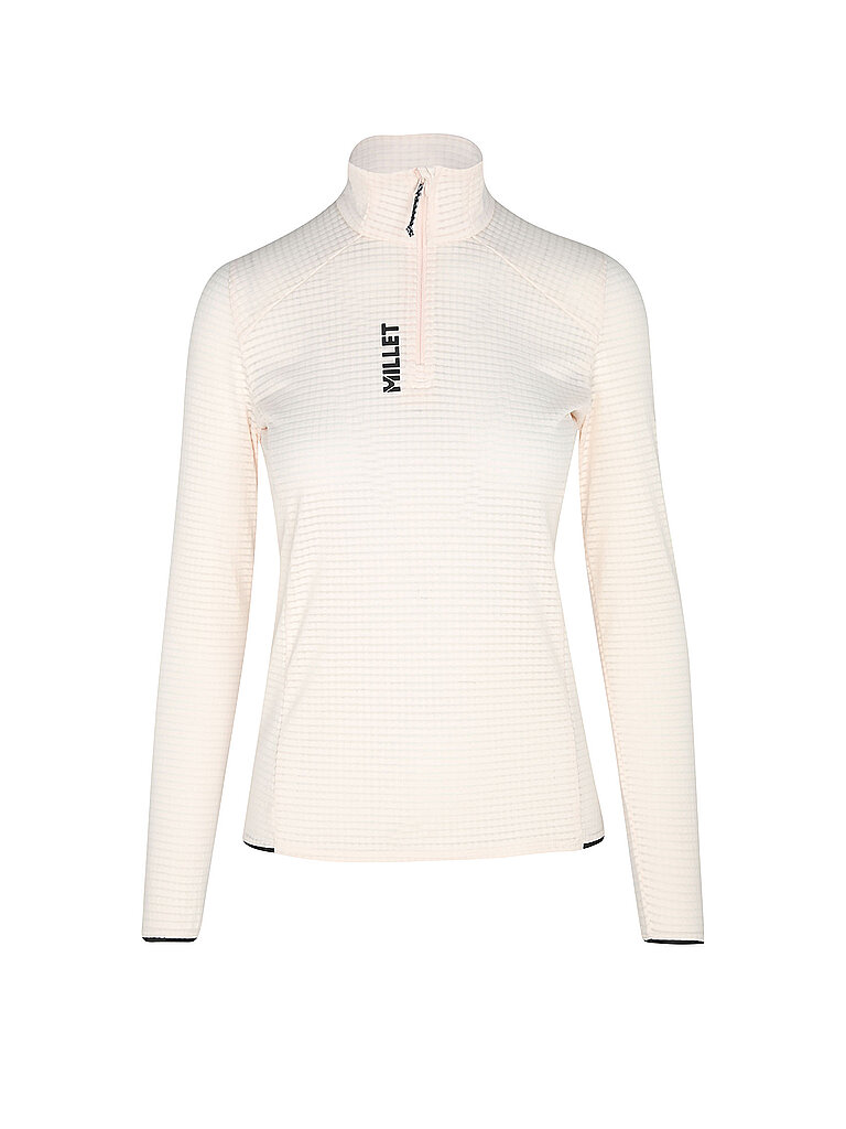 Millet Zipshirt Fleece Waffelstruktur Creme