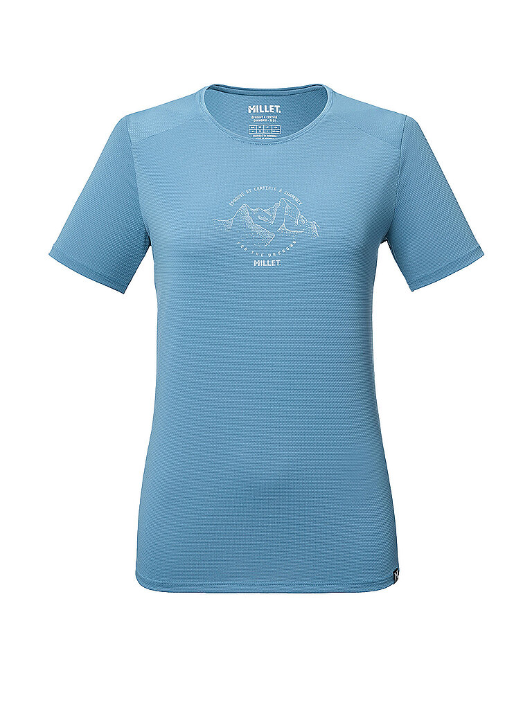 Millet Funktionsshirt Rundhalsausschnitt Polyester Hellblau