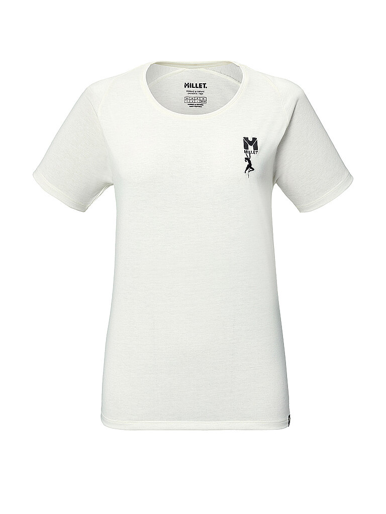 Millet Funktionsshirt Kurzarm Polyester-Viskose Weiss
