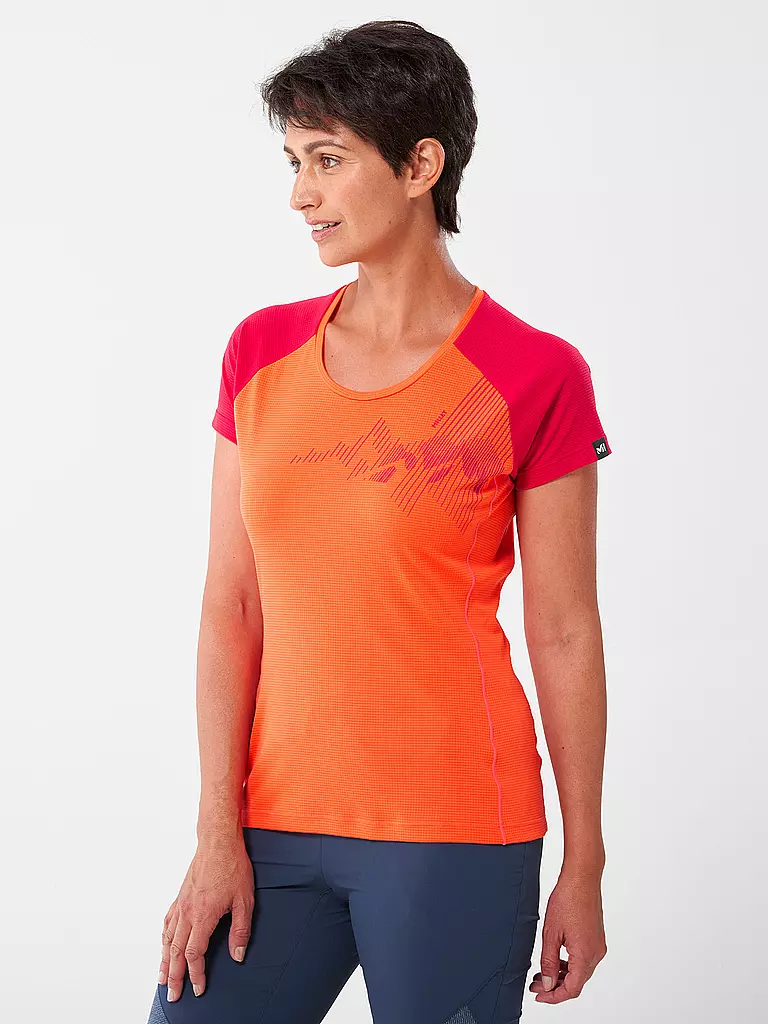 MILLET | Damen Funktionsshirt Asym | orange