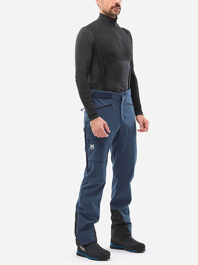 MILLET | Herren Softshell Tourenhose Kamet Shield mit Träger | dunkelblau