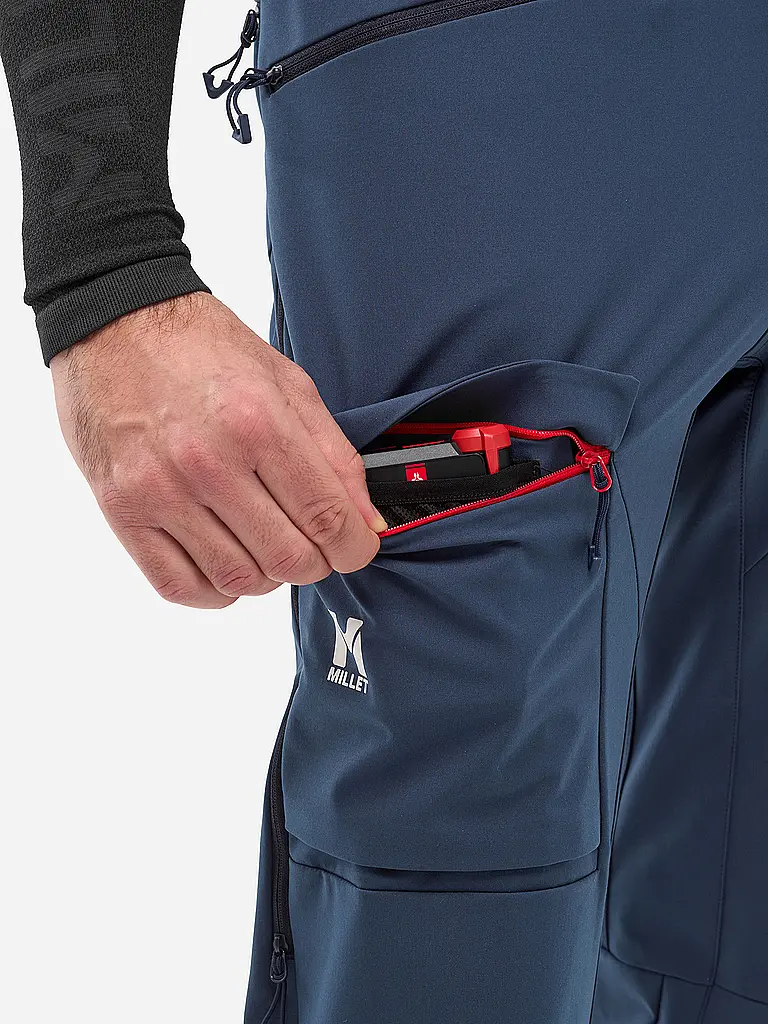 MILLET | Herren Softshell Tourenhose Kamet Shield mit Träger | dunkelblau