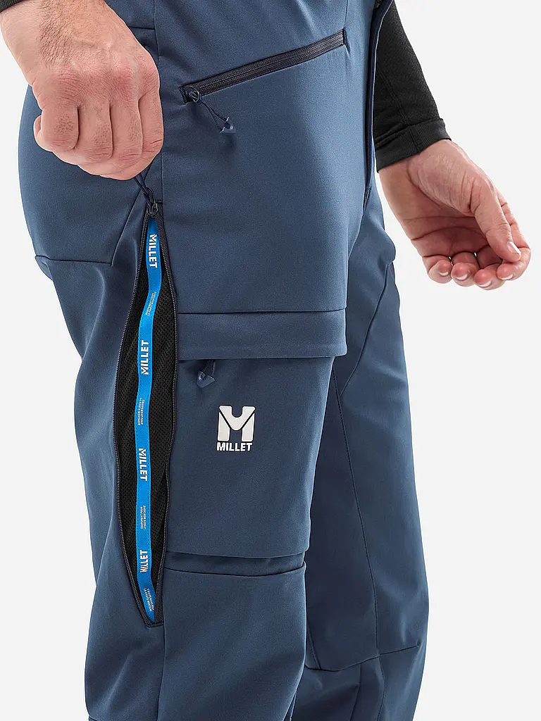 MILLET | Herren Softshell Tourenhose Kamet Shield mit Träger | dunkelblau
