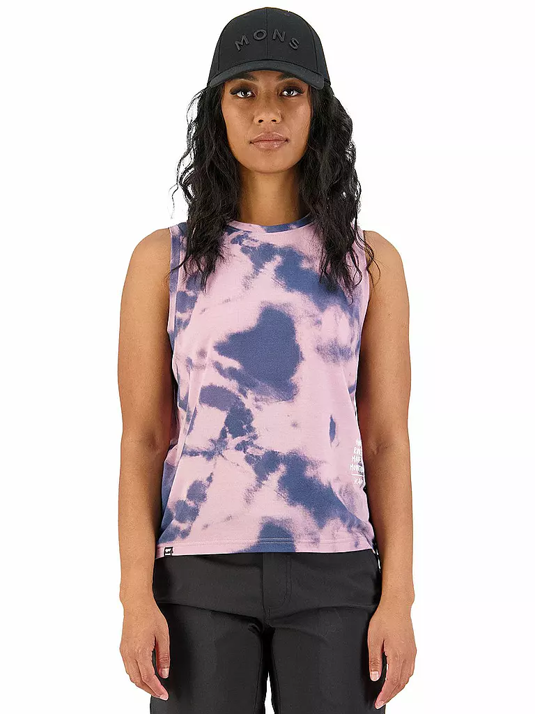 MONS ROYALE | Damen Rad Tanktop Icon Relaxed Tie Dyed | lila