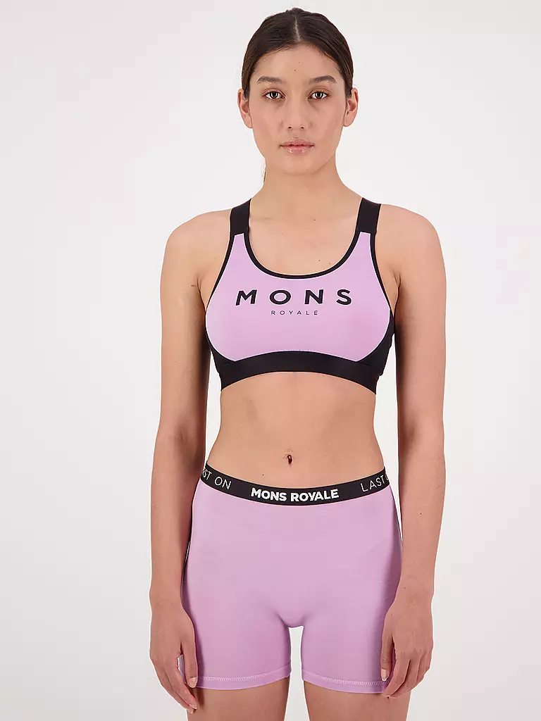 MONS ROYALE | Damen Sport-BH Stella X-Back Low Support | lila