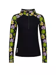 MONS ROYALE | Damen Unterziehshirt Bella Tech Floral Hoodie | Olive