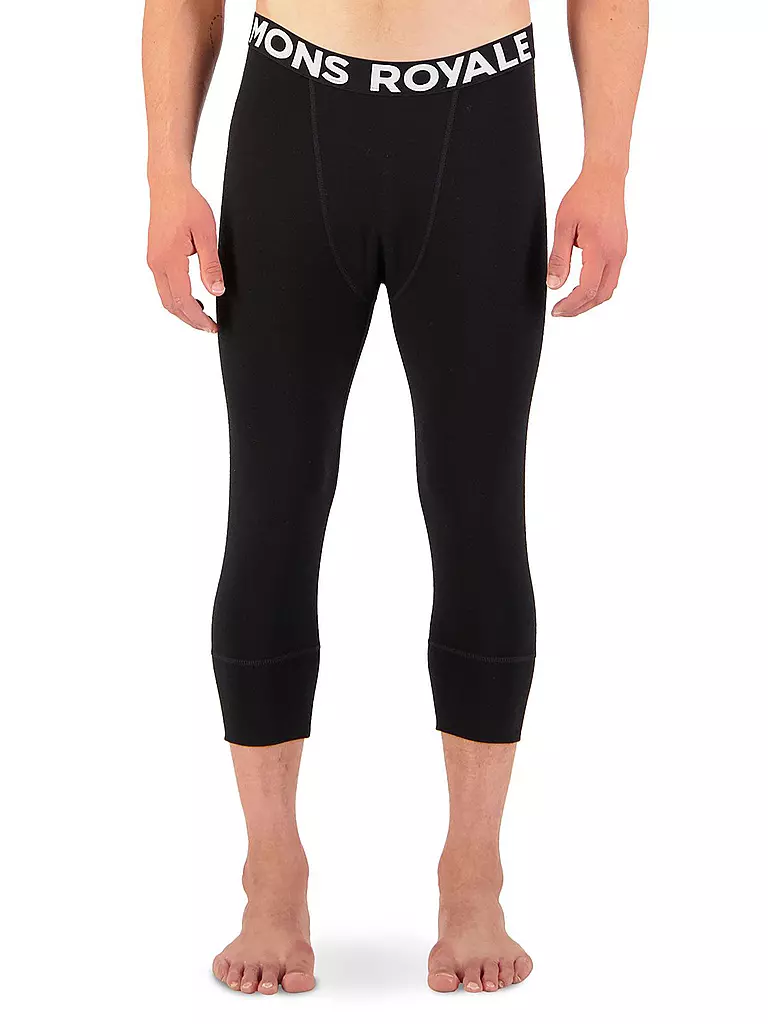 MONS ROYALE | Herren 3/4 Legging Cascade Merino Flex 200 | schwarz