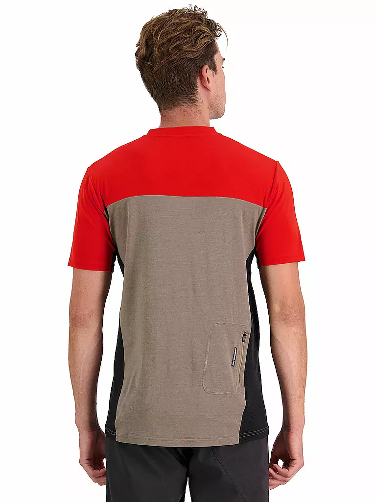 MONS ROYALE | Herren Radshirt Redwood Merino Air-Con VT | rot