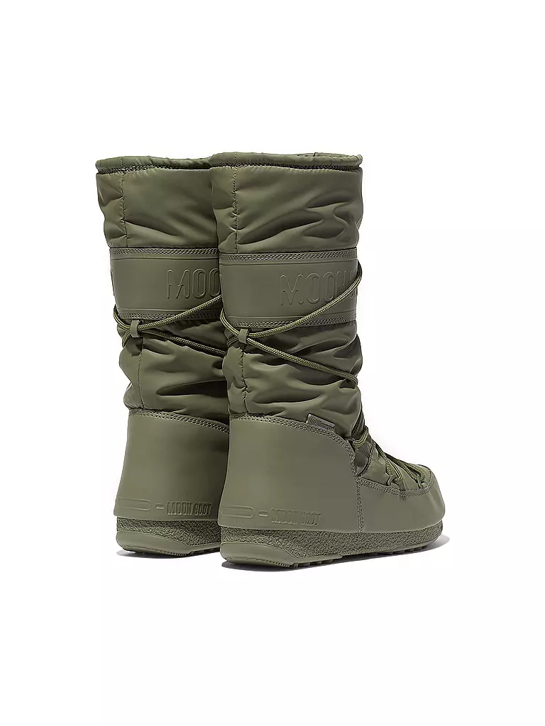 MOON BOOT | Damen Schneestiefel High Rubber WP | dunkelgrün