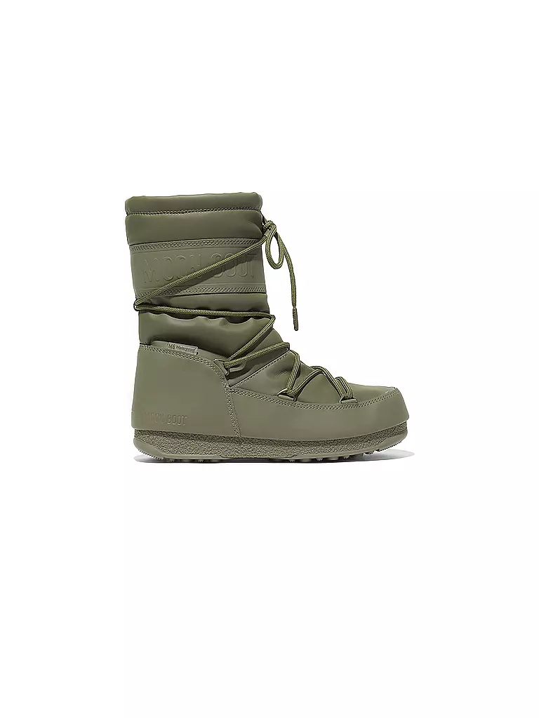 MOON BOOT | Damen Schneestiefel Mid Rubber WP | dunkelgrün