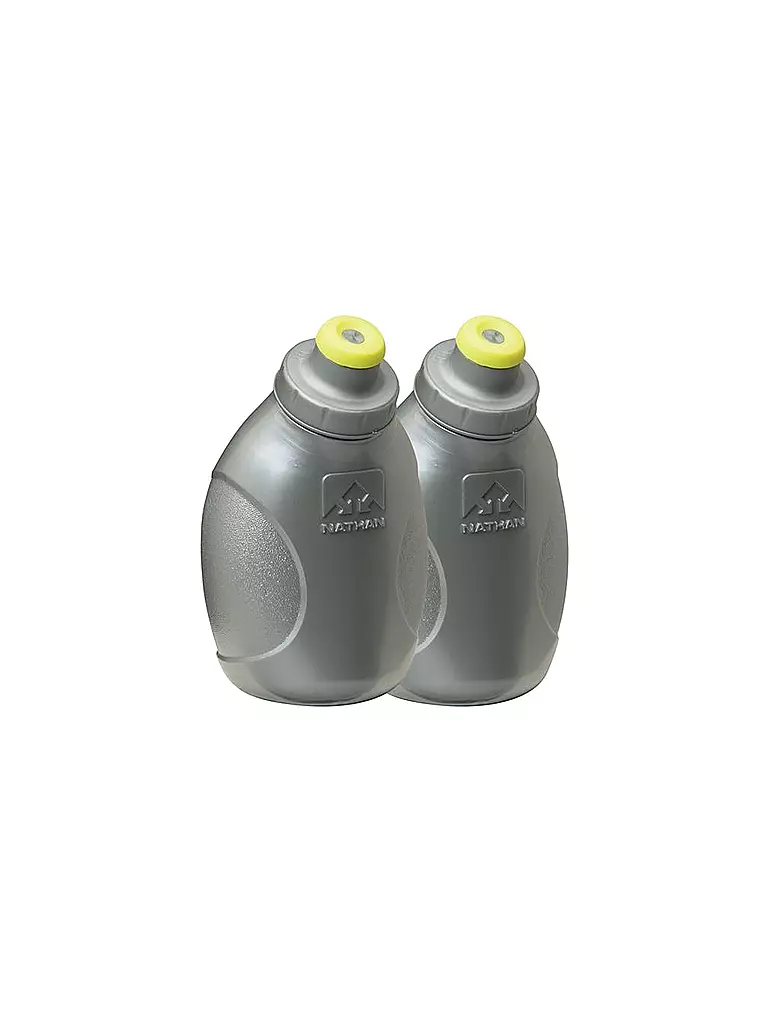 NATHAN | Push Pull Cap Flasks 2 Pack | grau