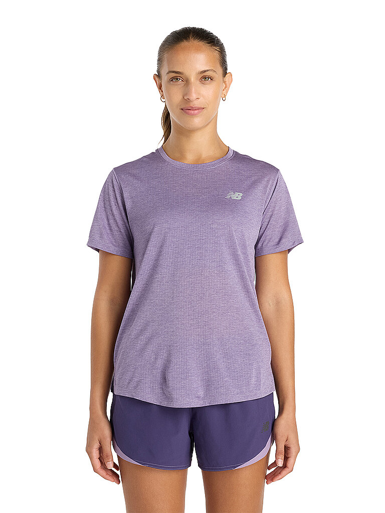 New Balance Laufshirt Kurzarm Recyceltes Polyester Lila