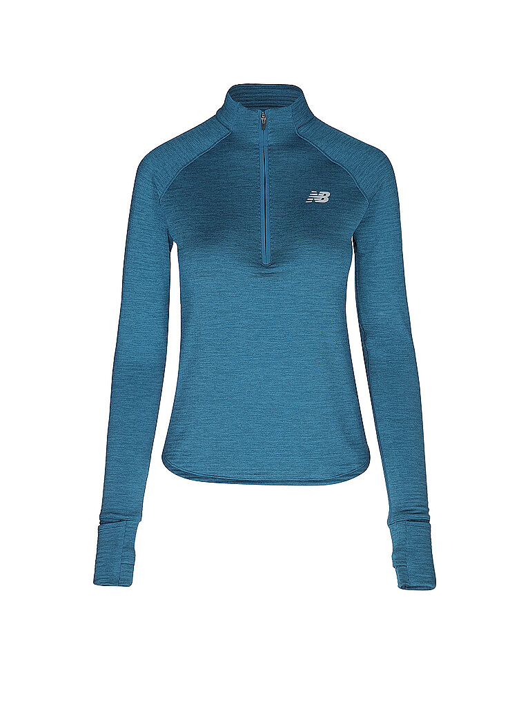 NEW BALANCE Damen Laufshirt RC Essential Heat Grid 1/2 Zip blau | XS