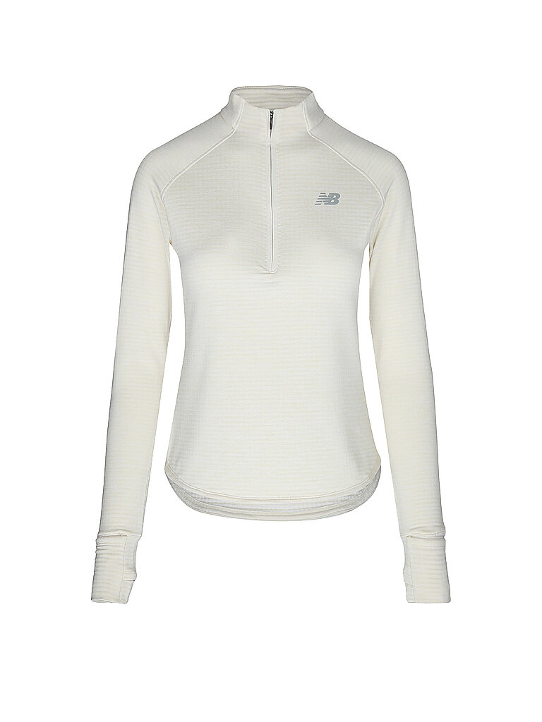 NEW BALANCE Damen Laufshirt RC Essential Heat Grid 1/2 Zip creme | XS