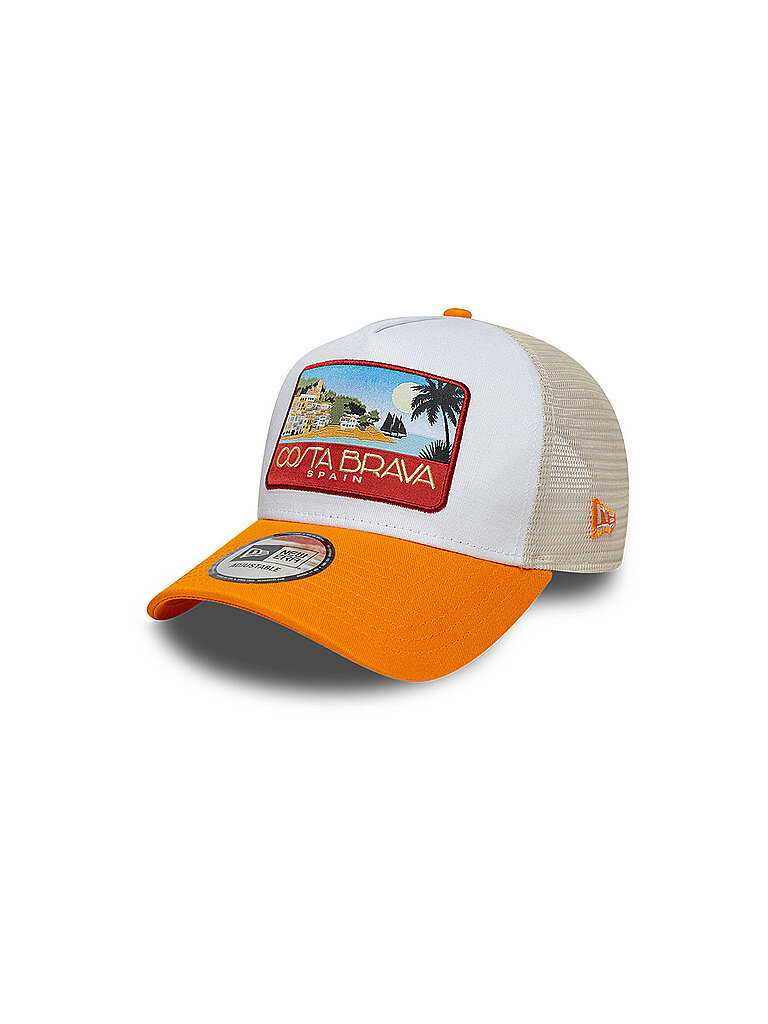 new era Location Patch Trucker Cap Orange