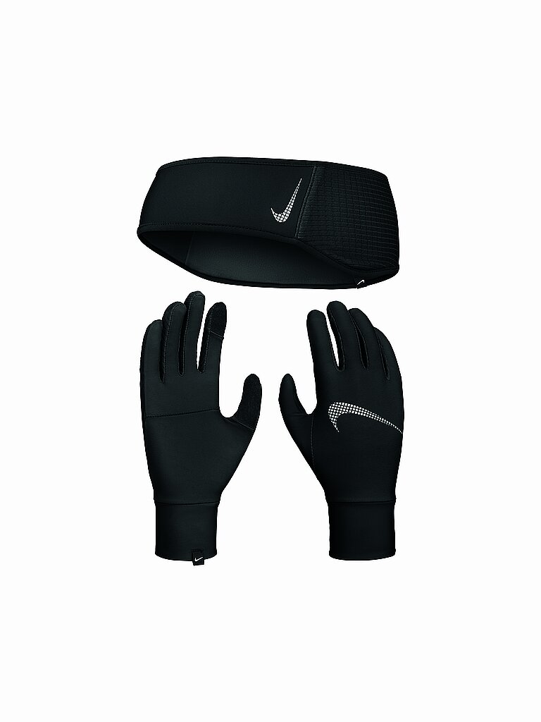 Nike Stirnband Handschuh Set Mikrofleece Schwarz
