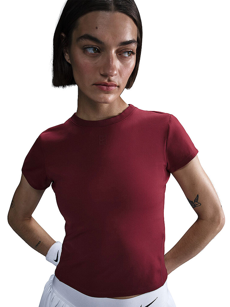 Nike Tennisshirt Advantage Dri-FIT Dunkelrot