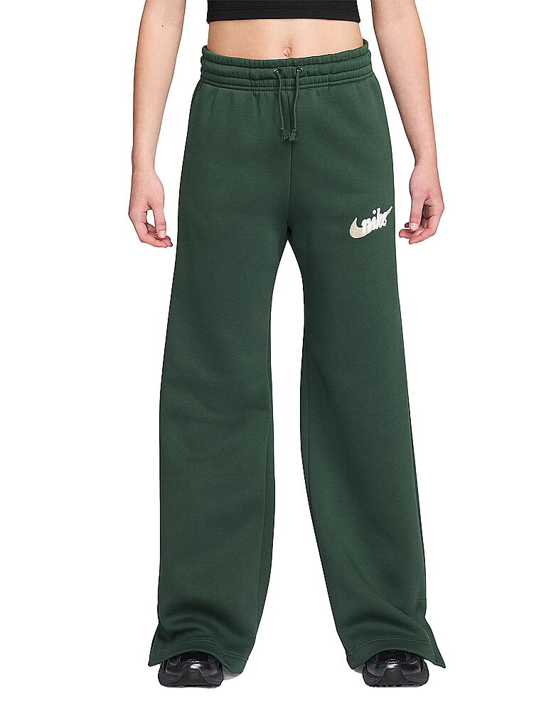 Nike Jogginghose High-Leg Baumwolle-Polyester Dunkelgrün