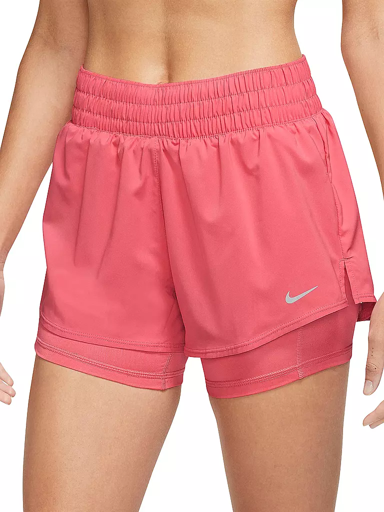 NIKE | Damen 2in1 Laufshort Dri-FIT One 3" Mid-Rise | koralle