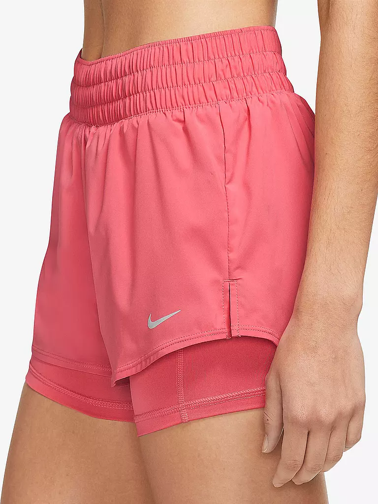 NIKE | Damen 2in1 Laufshort Dri-FIT One 3" Mid-Rise | koralle