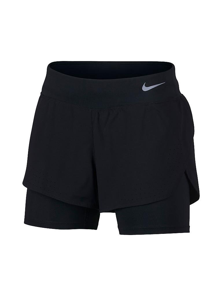 NIKE | Damen 2in1 Laufshort Eclipse | schwarz