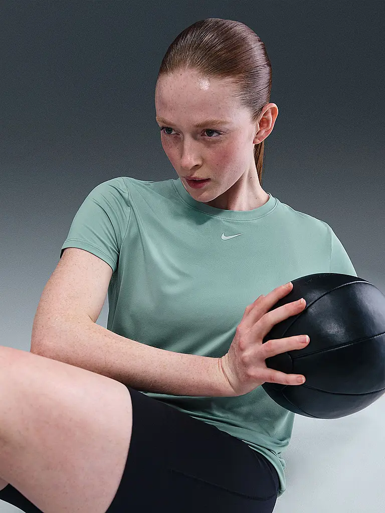NIKE | Damen Fitnessshirt One Classic Dri-FIT | Petrol