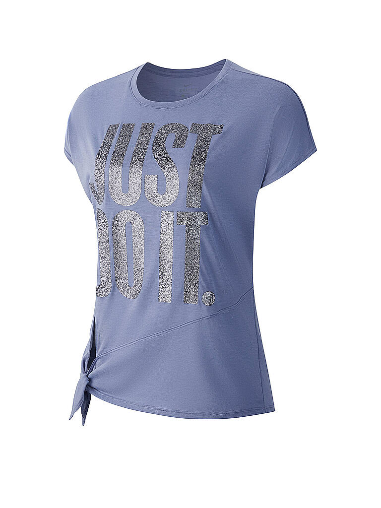 NIKE | Damen Fitnessshirt Sparkle Dri-FIT | blau