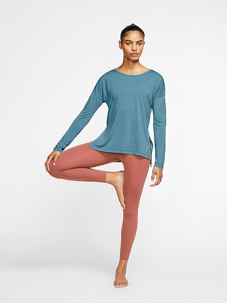 NIKE | Damen Fitnessshirt Yoga Dri-FIT | blau