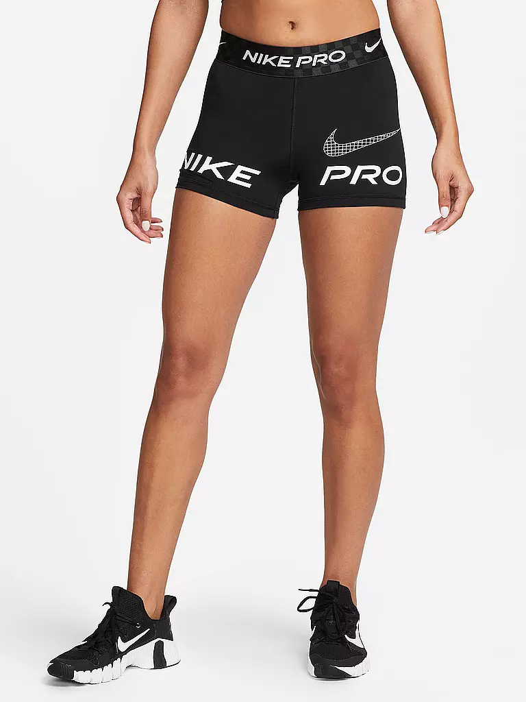 NIKE | Damen Fitnessshort Pro Dri-FIT | schwarz