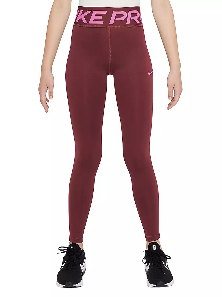 NIKE | Damen Fitnesstight Pro Dri-FIT | dunkelrot