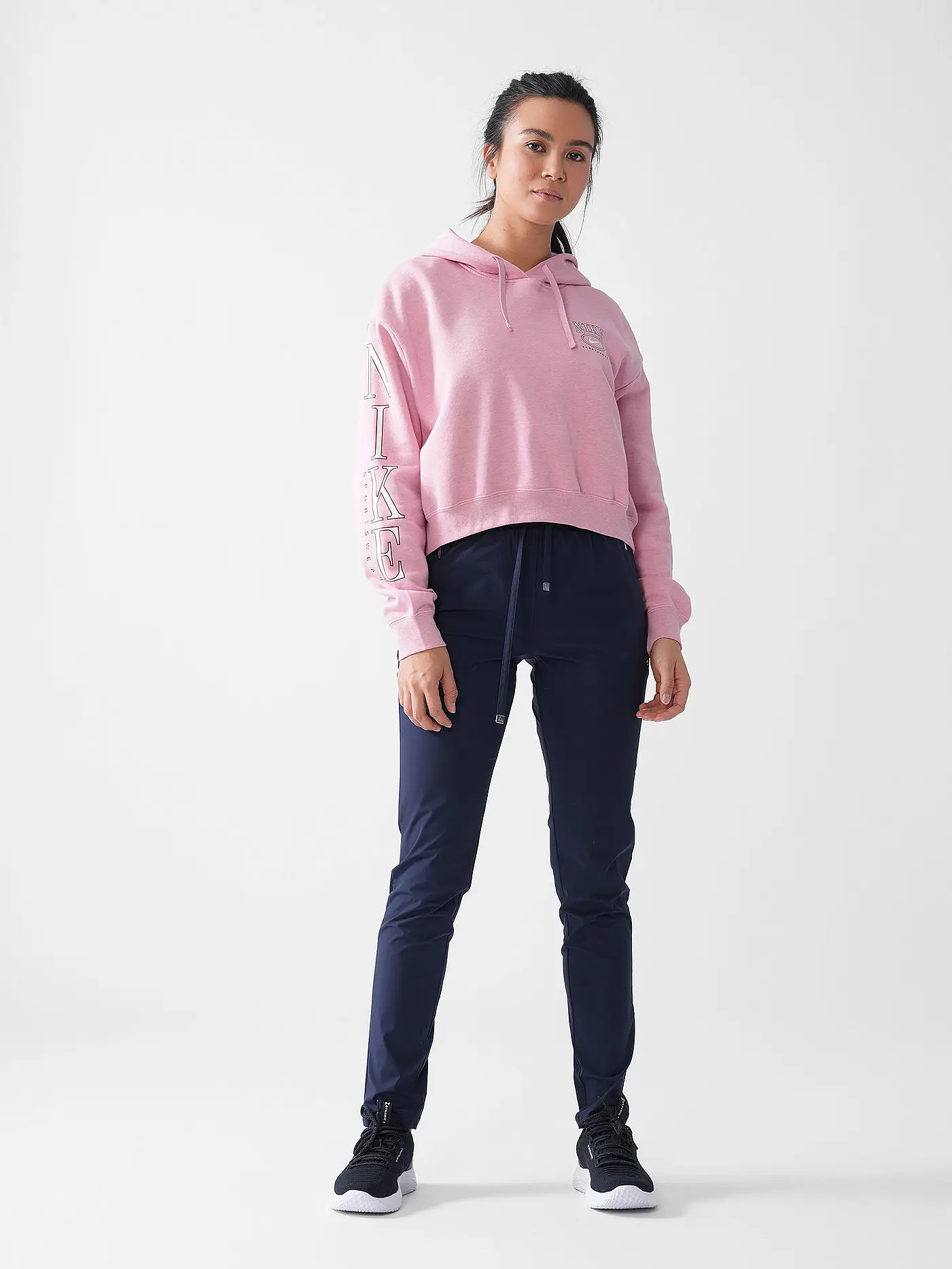 NIKE | Damen Hoodie  Sportswear Club Fleece Crop | rosa